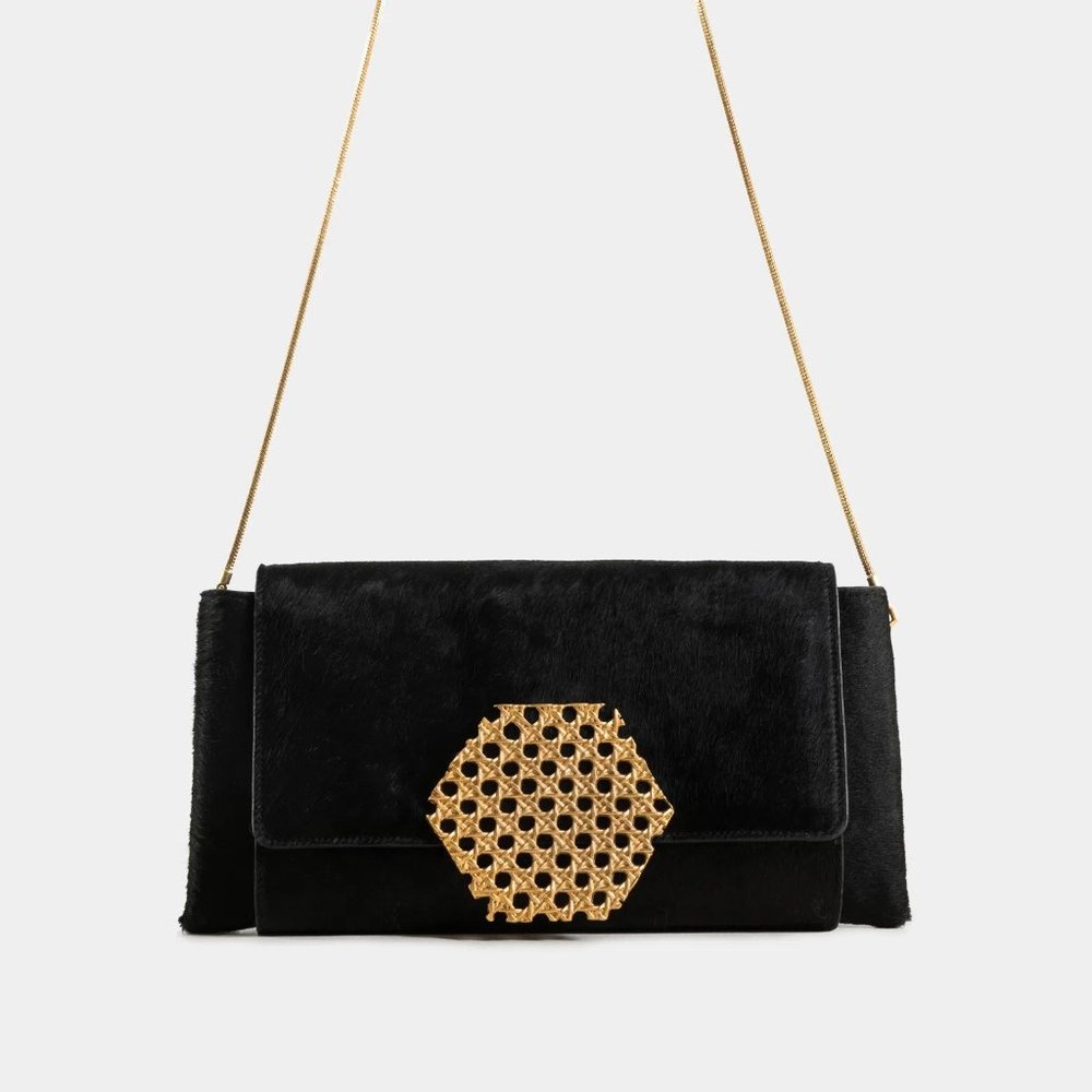 LEATHER HANDBAG - CLUTCH LEATHER HAIR HIVE